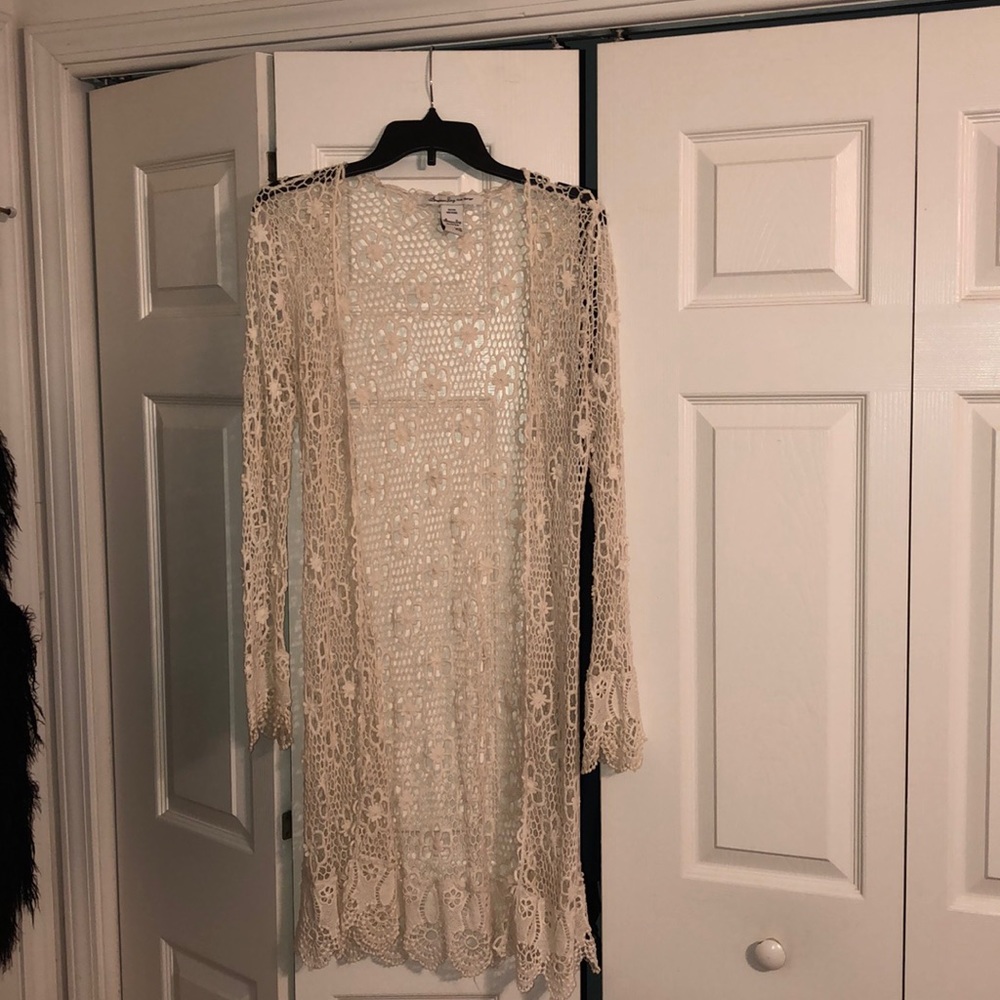 Knit cut-out cardigan